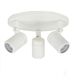 Badkamerlamp Rain 2 lichts nikkel IP44 spotlicht op badkamerspotjes